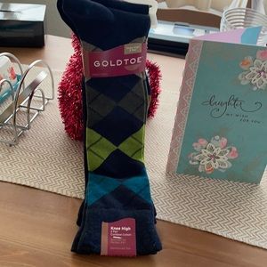Gold toe knee high socks 2 pair NWT